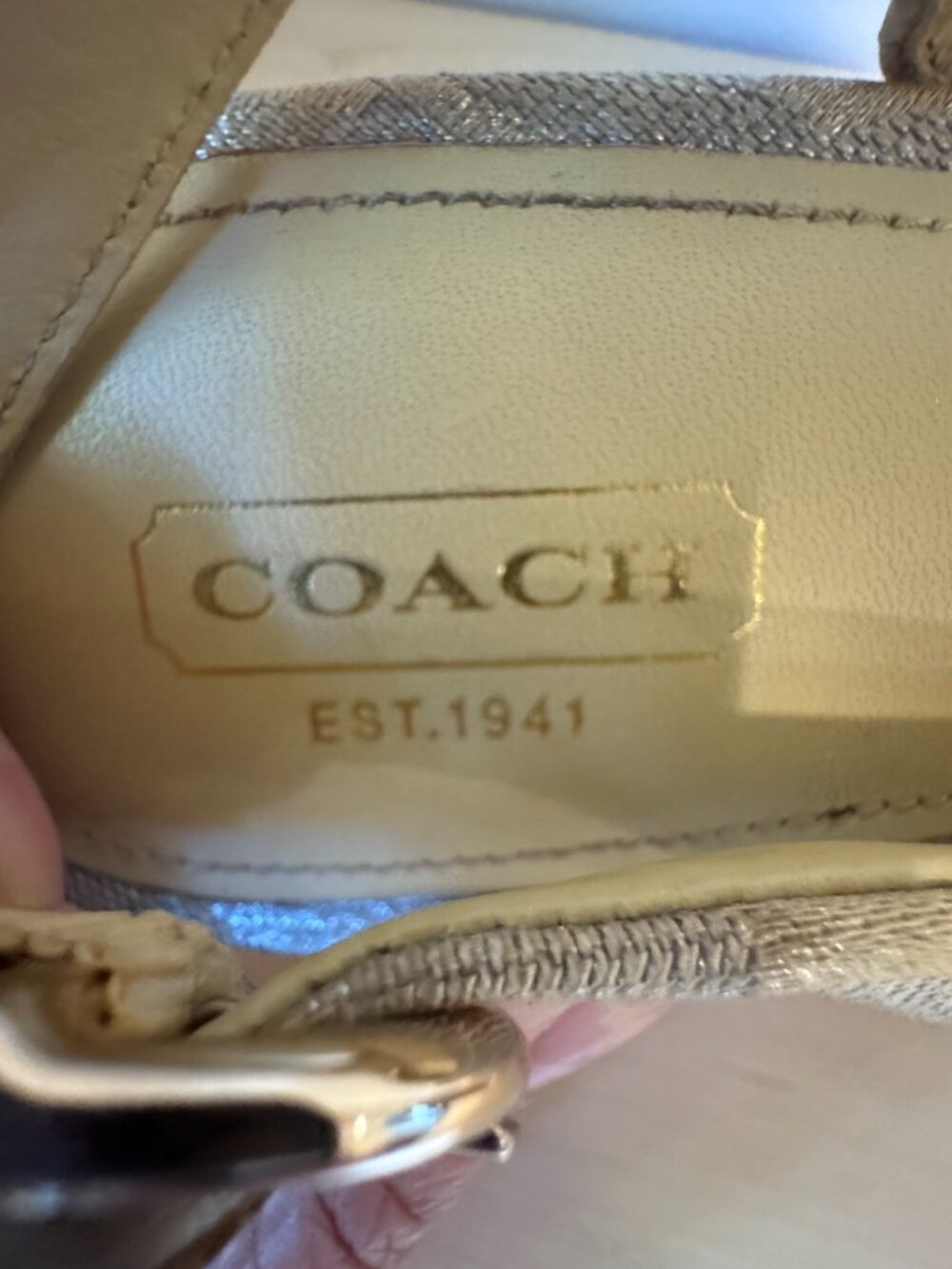 Coach Jessy Signature Cork Wedge Sandals – Gray – Women’s 7.5B 🤍🔥 - Picture 8 of 14
